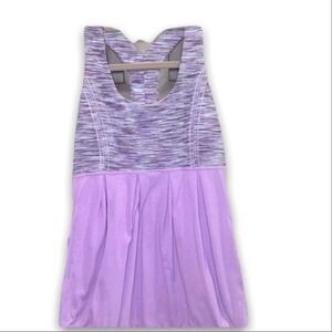 Lululemon Built in Bra Y Back Striped Yoga Athletic Tank Top